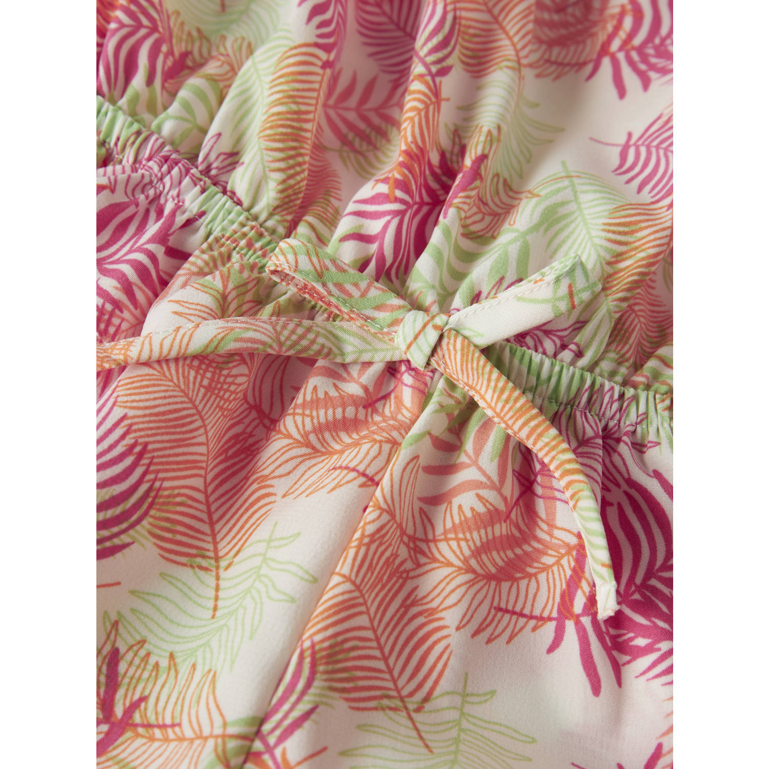 NAME IT KIDS playsuit lichtgroen roze wit