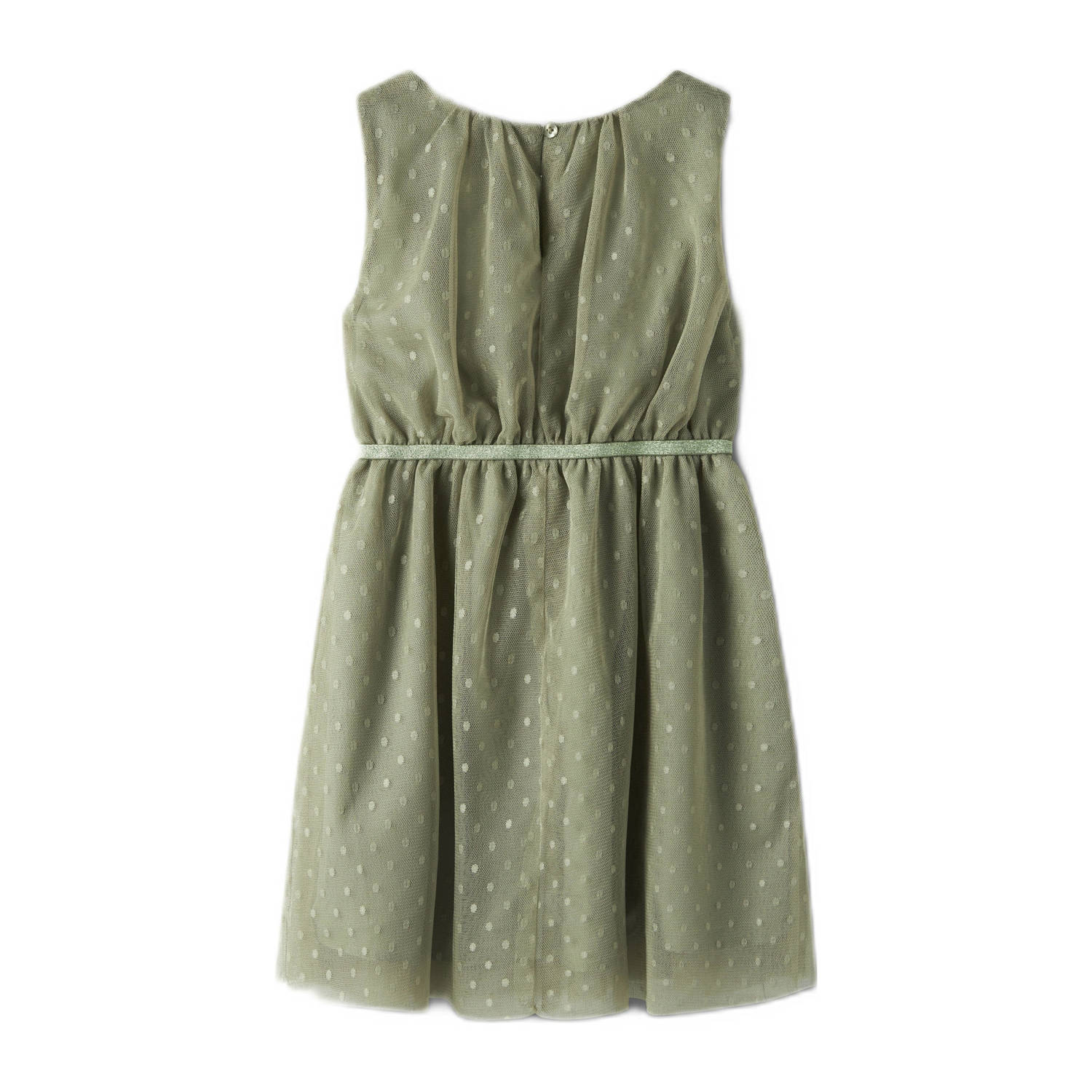 NAME IT KIDS midi jurk zachtgroen