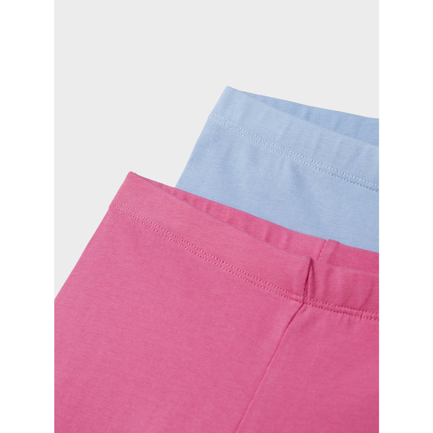 NAME IT KIDS biker short set van 2 felroze lichtblauw