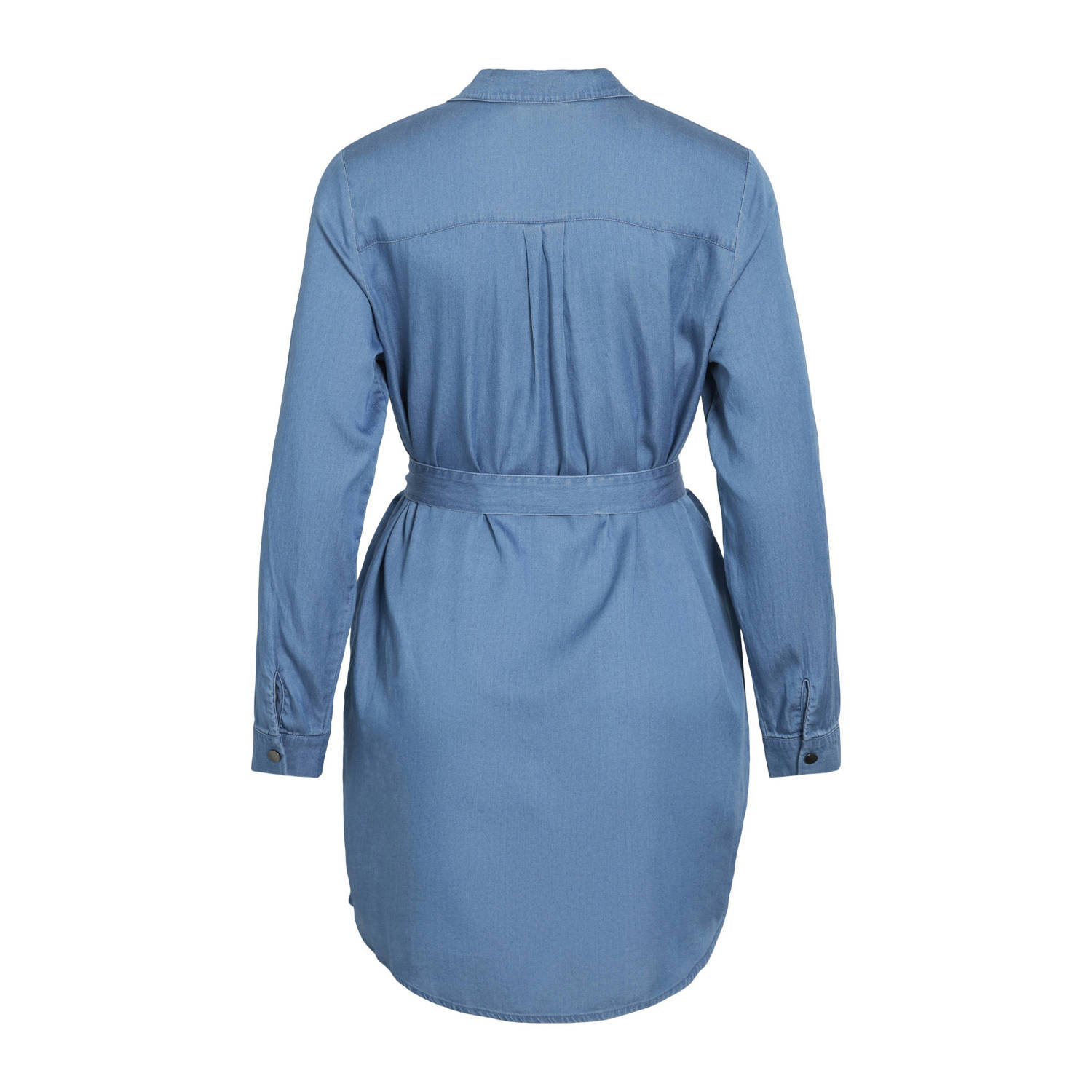 VILA blousejurk medium blue denim