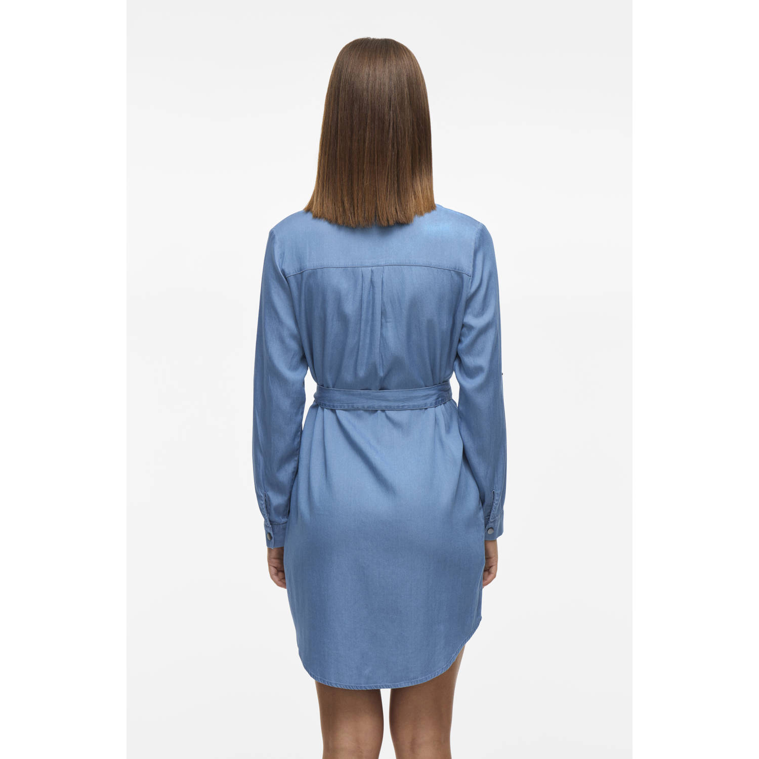 VILA blousejurk medium blue denim