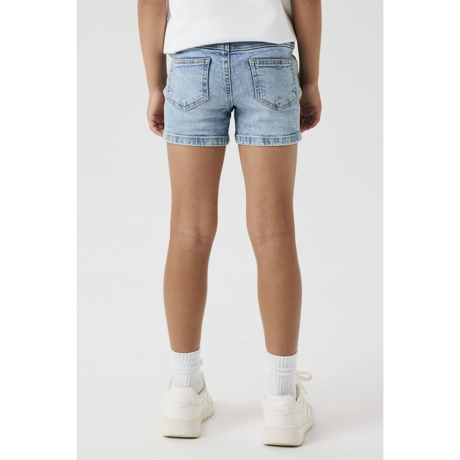 NAME IT KIDS slim denim short light blue denim