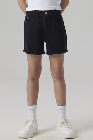 mom denim short black denim