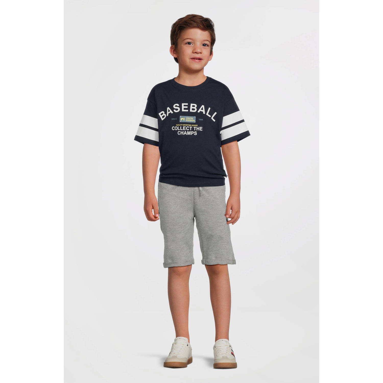 NAME IT KIDS sweatshort grijs melange