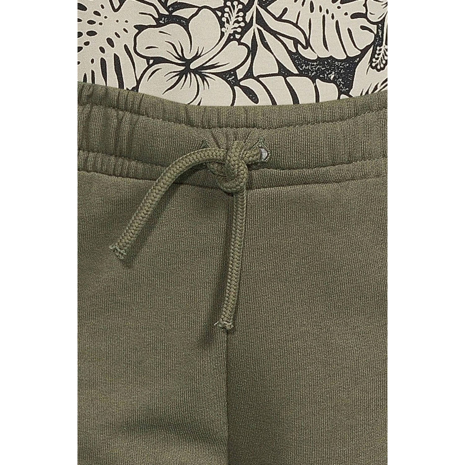 NAME IT KIDS sweatshort olijfgroen