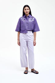 thumbnail: CKS blouse paars met pailletten