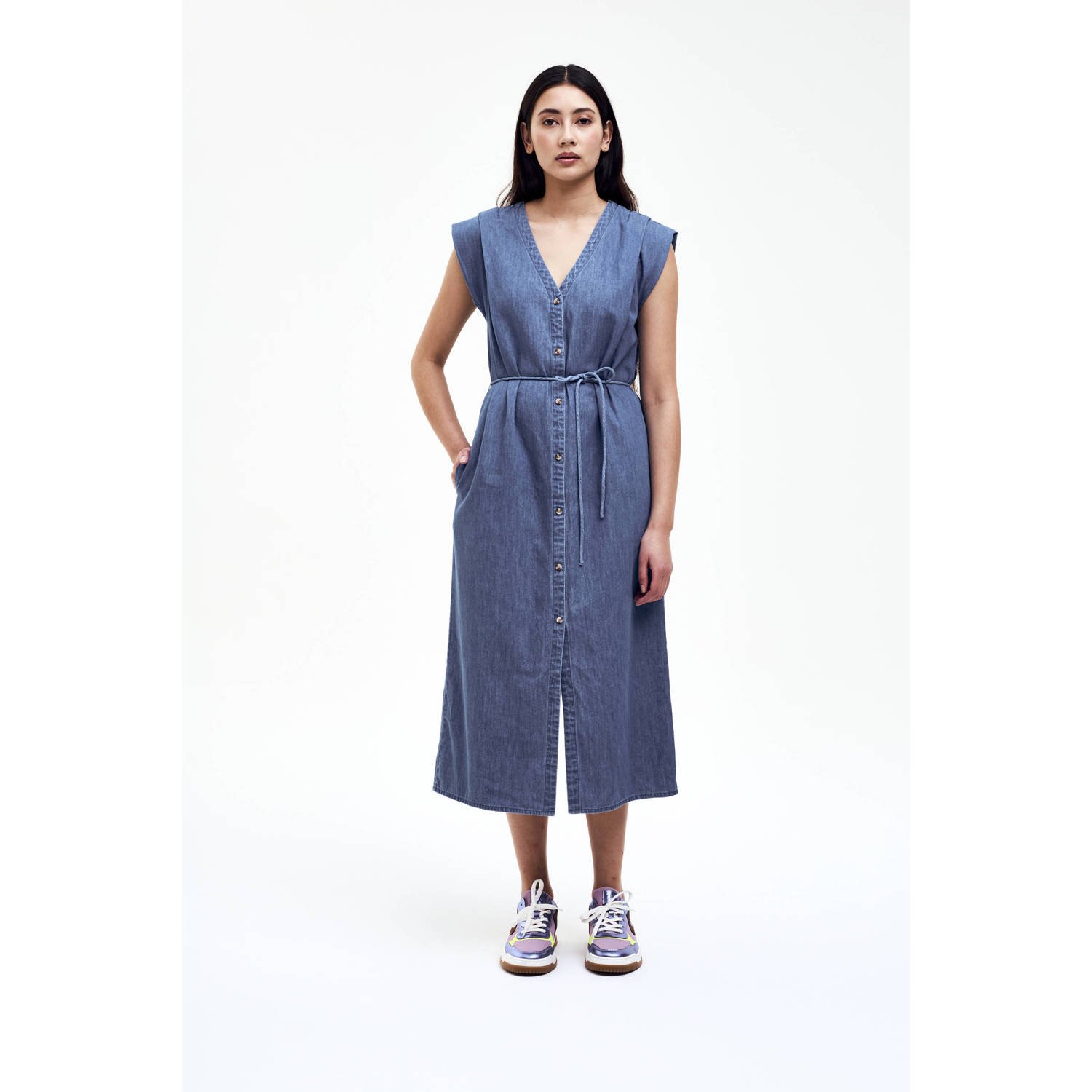 CKS denim blousejurk medium blue denim