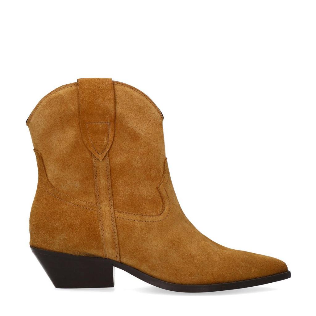 Cognackleurige dames Sacha suède cowboylaarzen