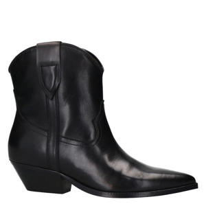 leren cowboylaarzen zwart