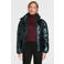 Anytime metallic gewatteerde jas donkerblauw