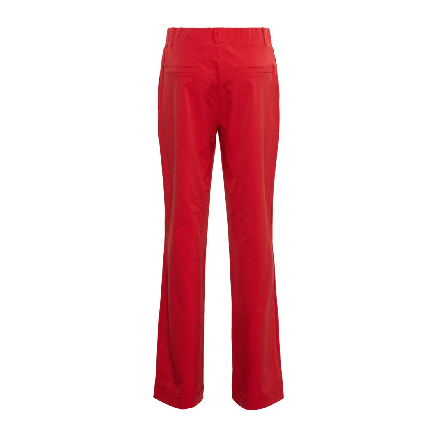 &Co Woman travelstof straight regular waist pantalon rood