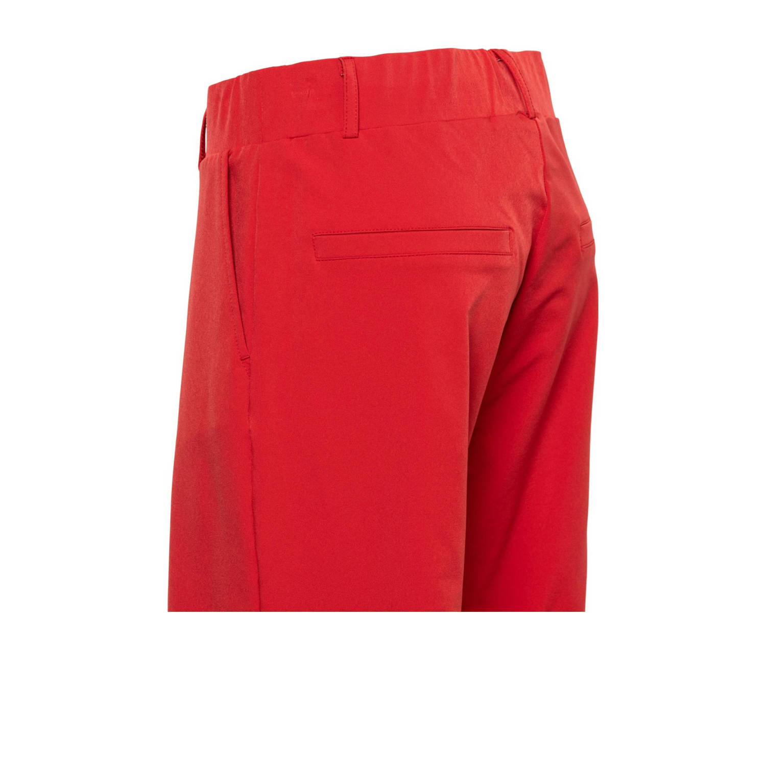 &Co Woman travelstof straight regular waist pantalon rood
