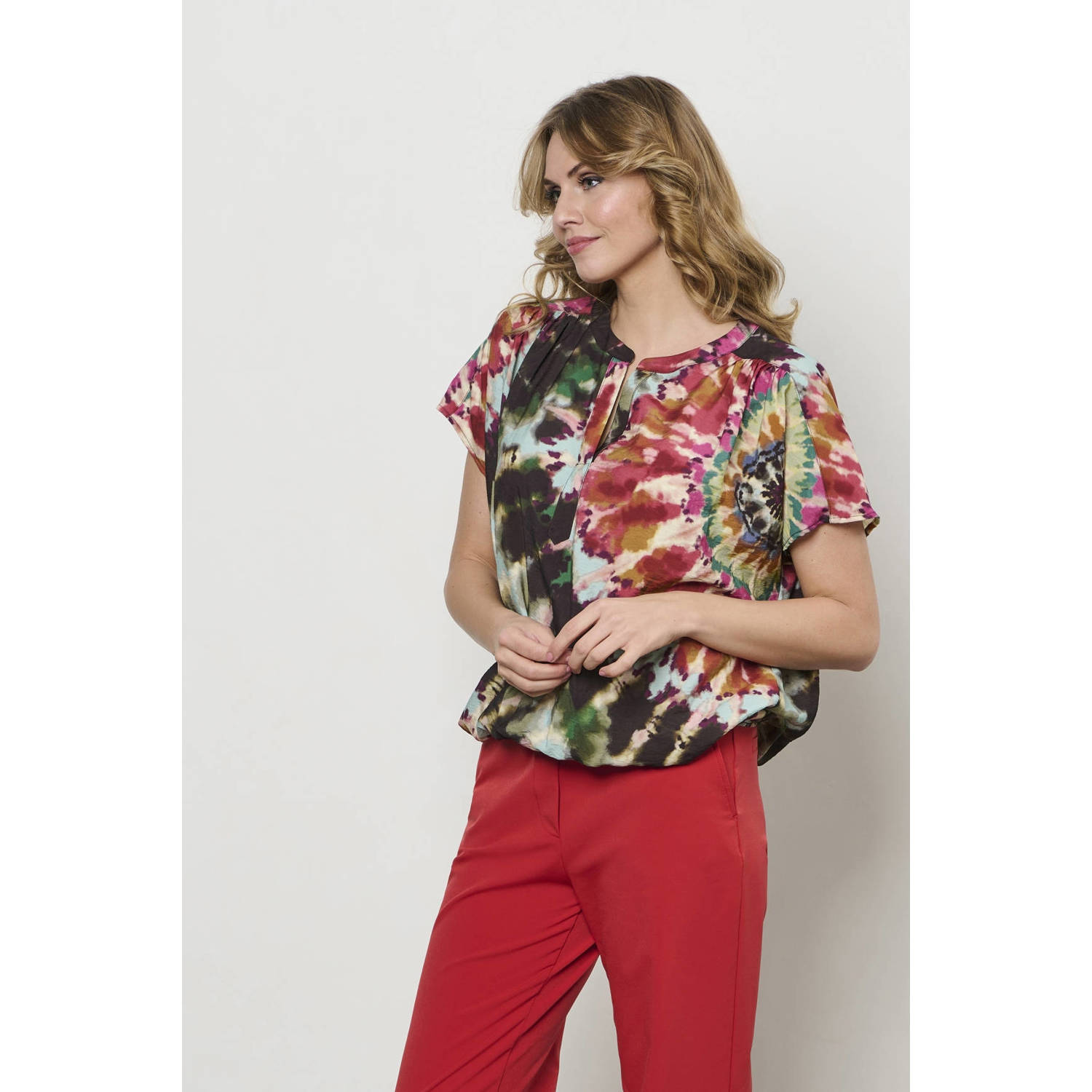 &Co Woman top donkergroen