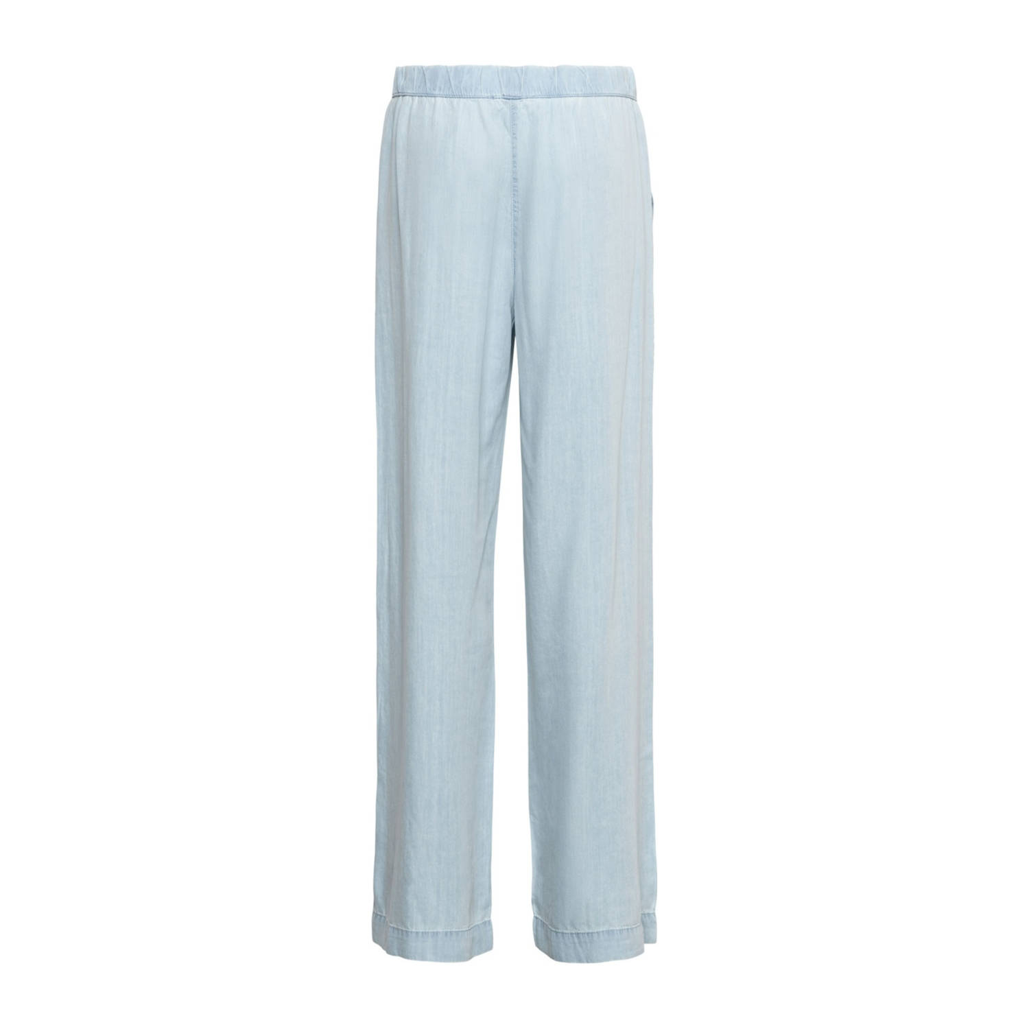 &Co Woman straight regular waist casual broek lichtblauw