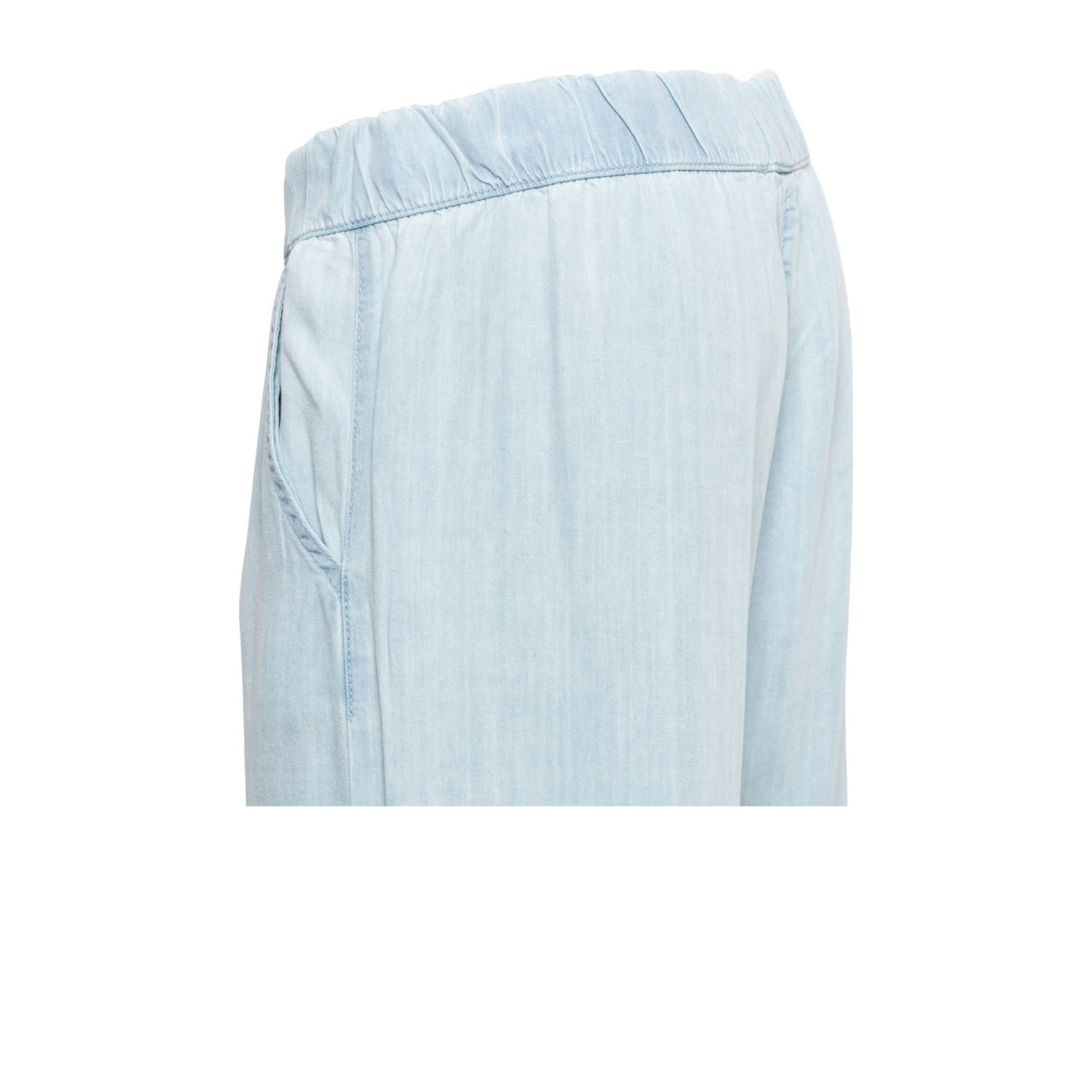 &Co Woman straight regular waist casual broek lichtblauw