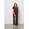 &Co Woman straight regular waist casual broek donkerpaars