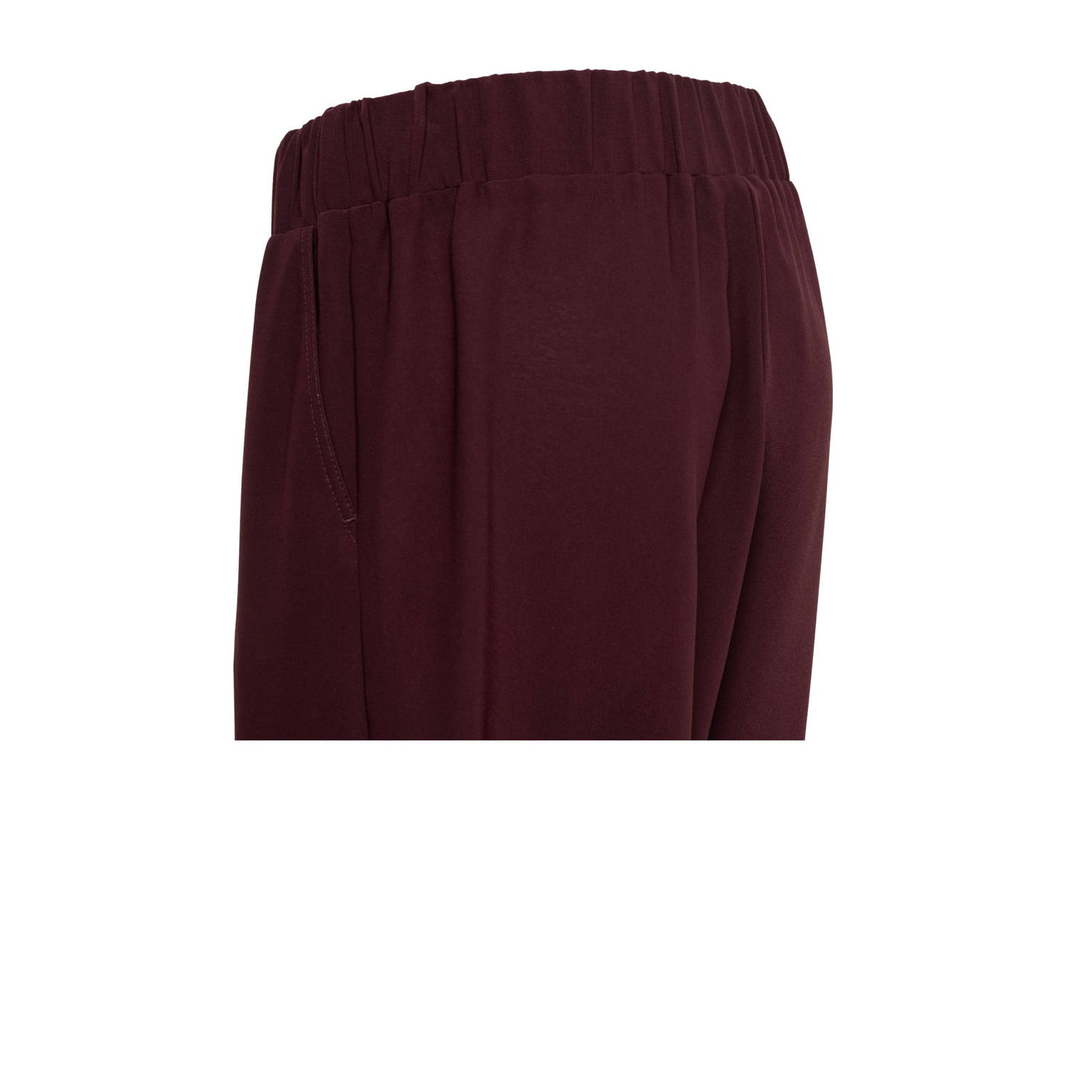 &Co Woman straight regular waist casual broek donkerpaars