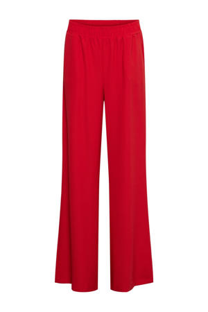 straight regular waist casual broek rood