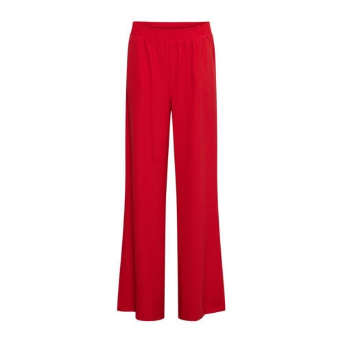 &Co Woman straight regular waist casual broek rood afbeelding