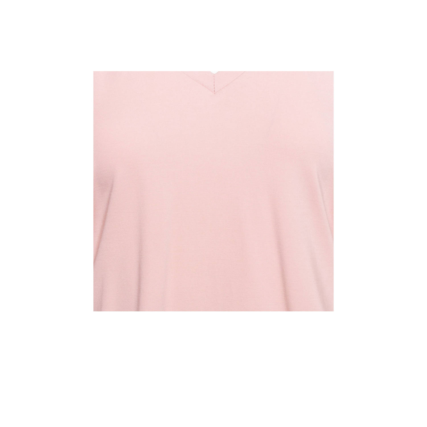 &Co Woman top lichtroze fijn gebreid