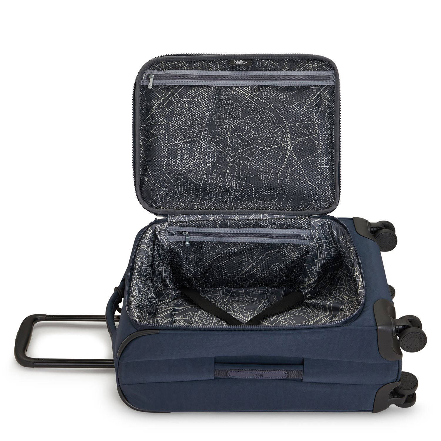 Kipling trolley New Youri 55 cm. donkerblauw