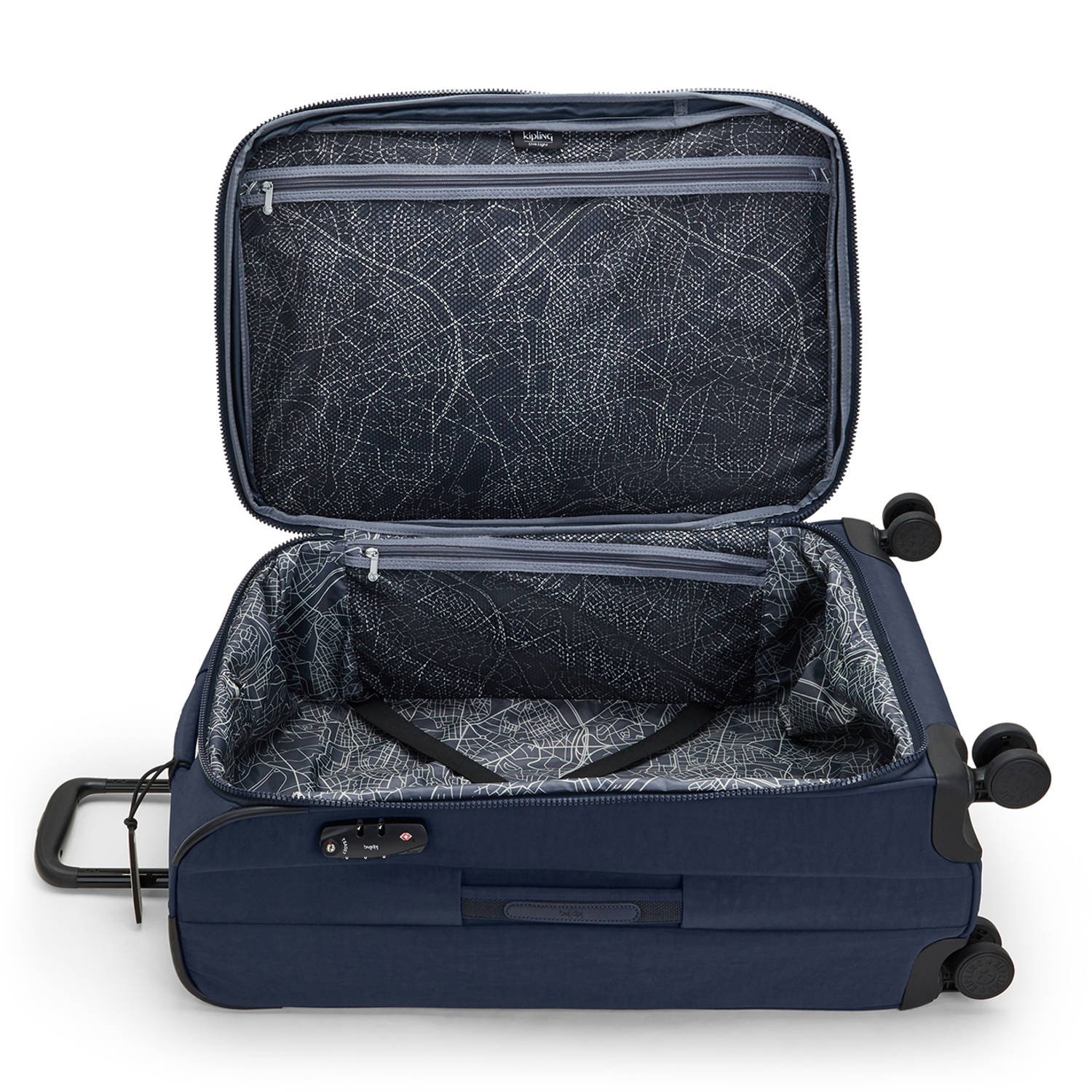 Kipling trolley New Youri 68 cm. donkerblauw