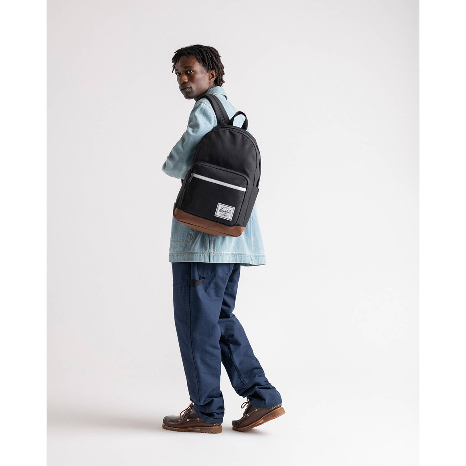 Herschel rugzak Pop Quiz light grey crosshatch