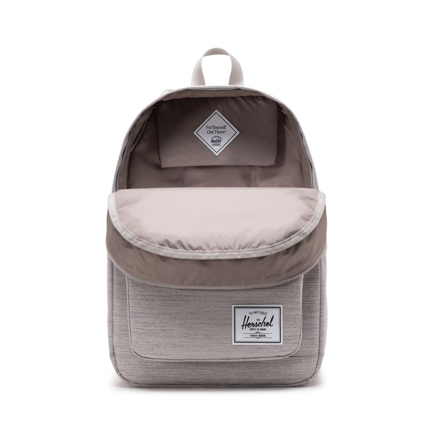 Herschel rugzak Pop Quiz light grey crosshatch