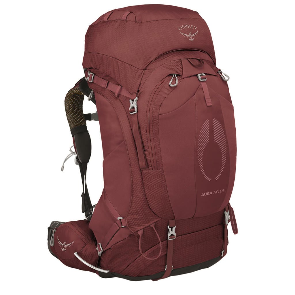 Osprey backpack Aura AG 65L WM/L donkerrood