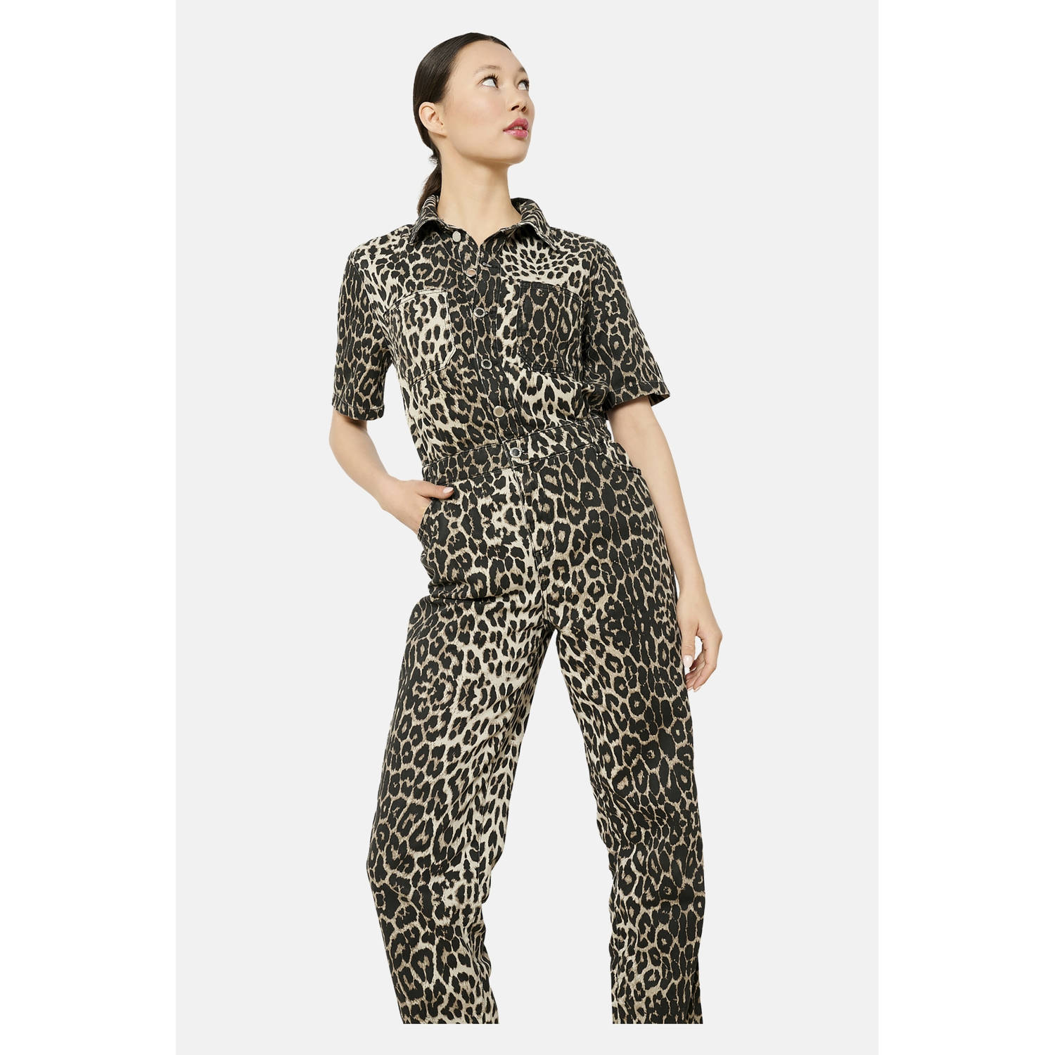 LOLALIZA denim jumpsuit beige