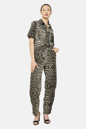 denim jumpsuit beige