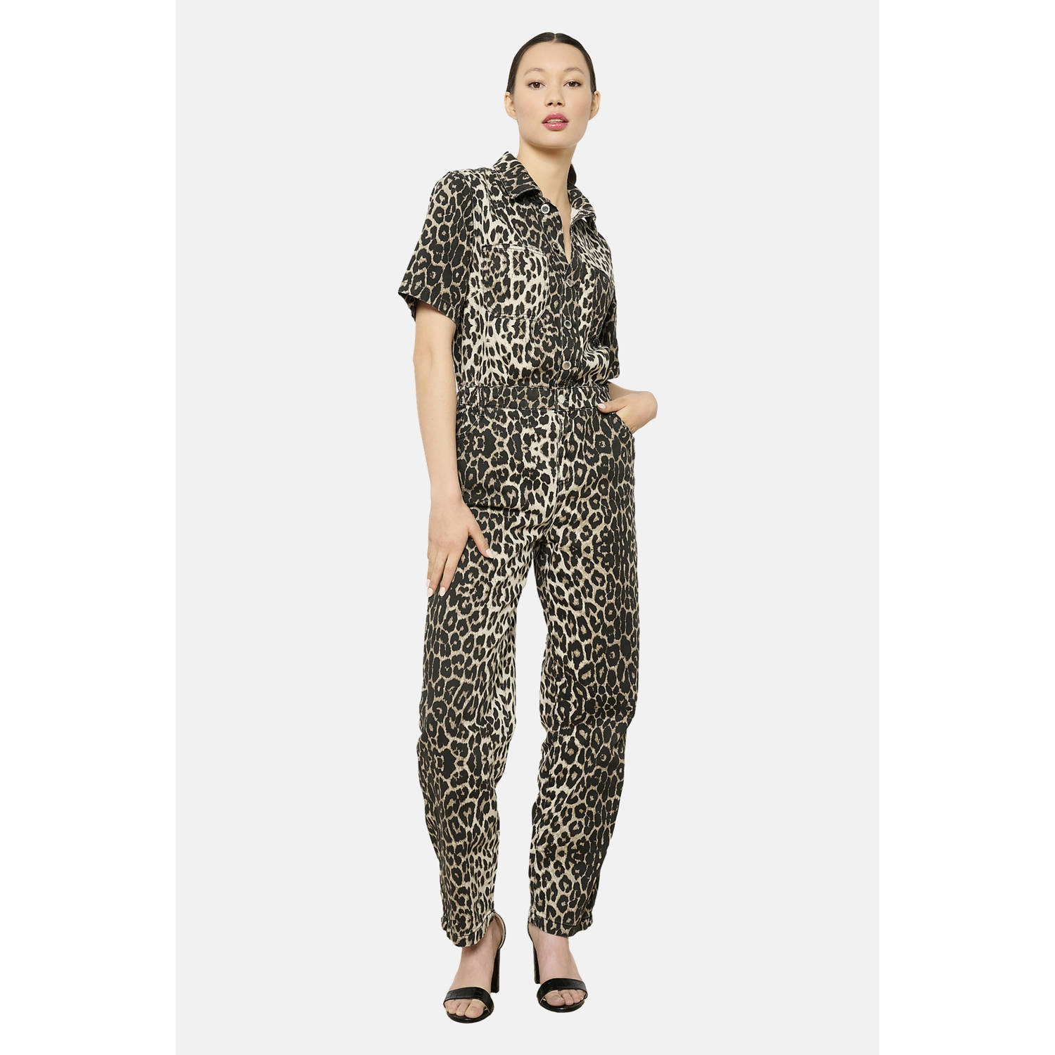 LOLALIZA denim jumpsuit beige