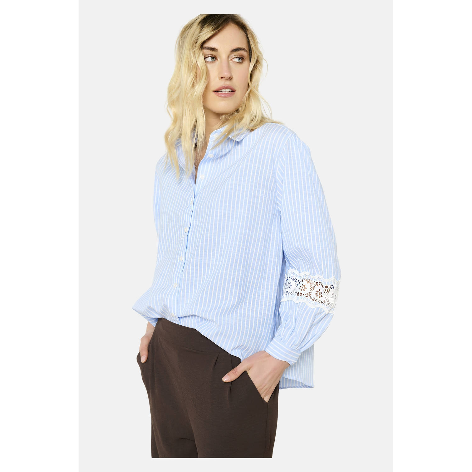 LOLALIZA blouse lichtblauw