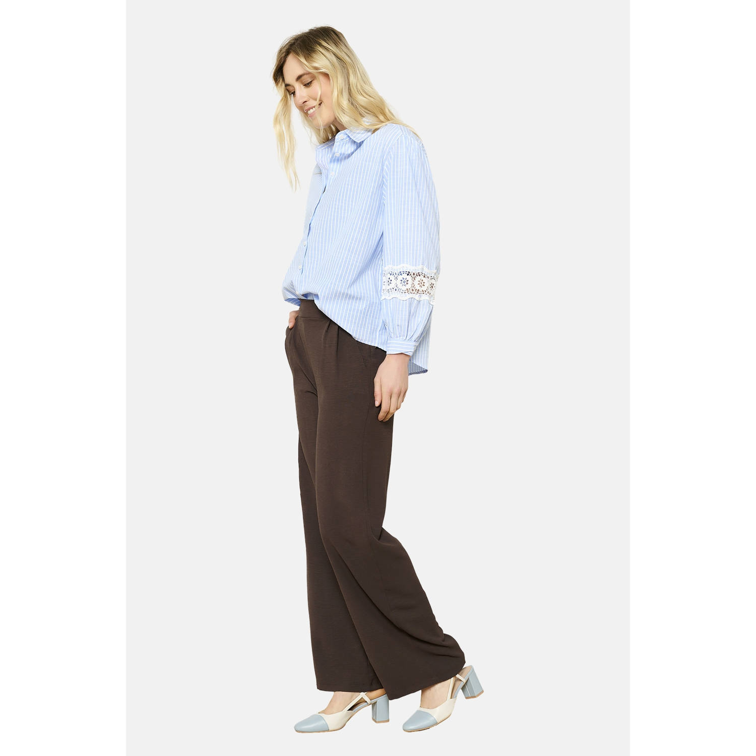 LOLALIZA blouse lichtblauw
