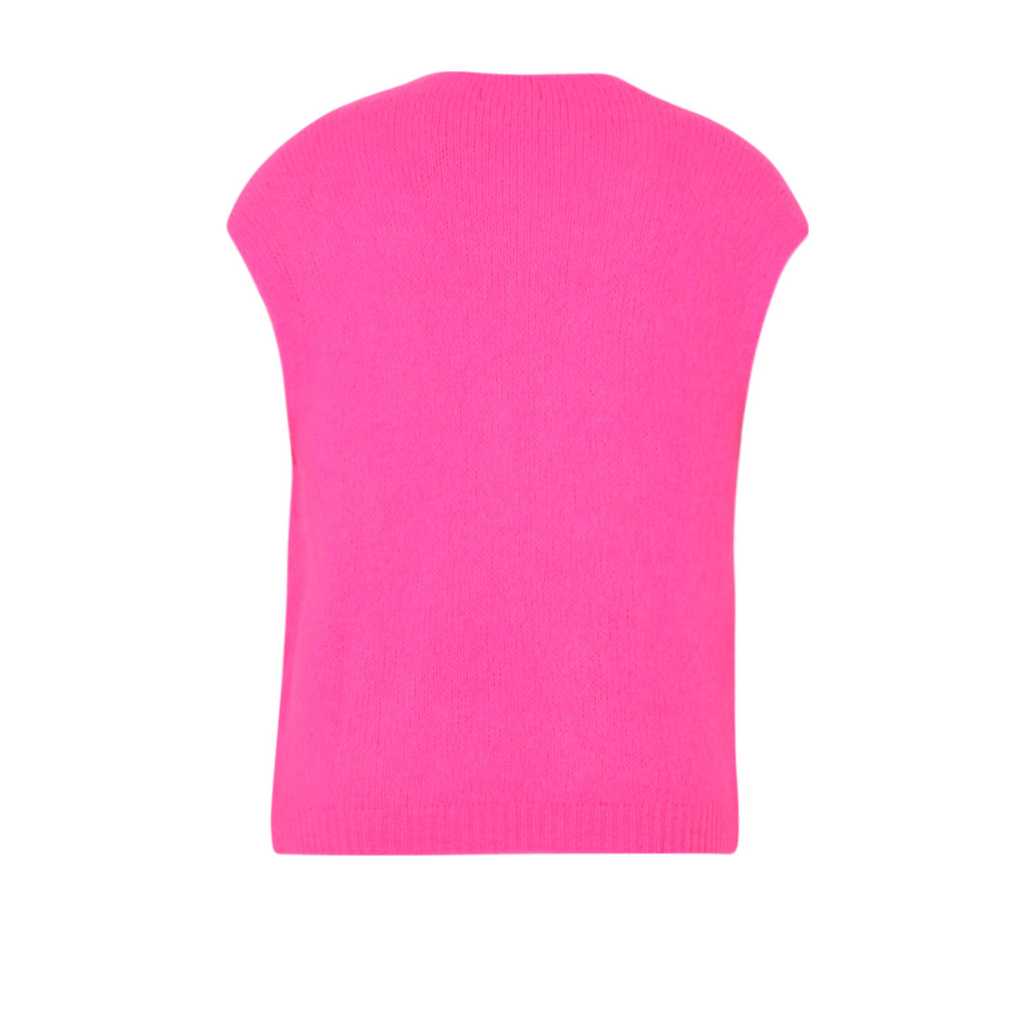 Paprika vest roze fijn gebreid