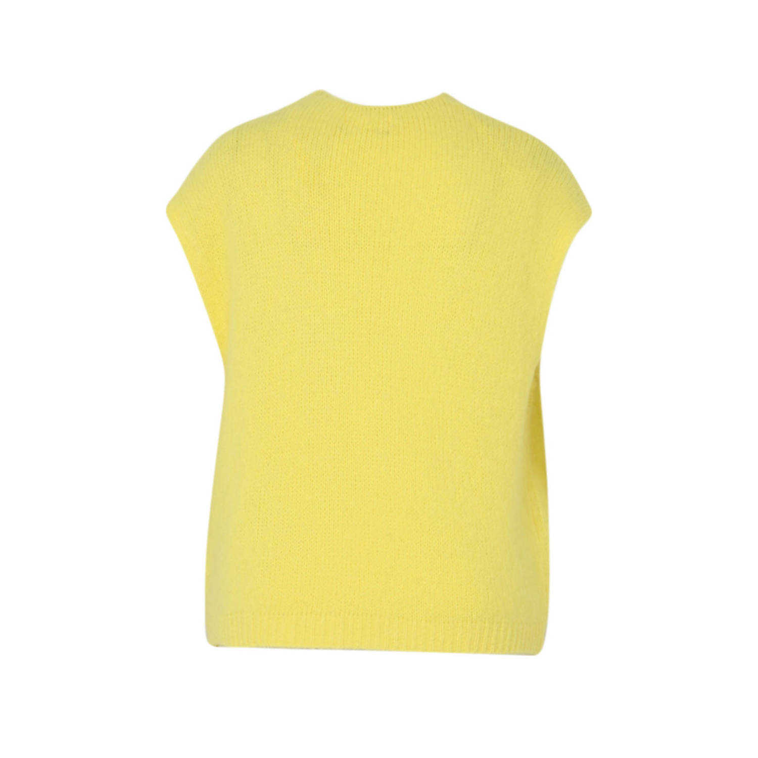 Paprika vest geel fijn gebreid