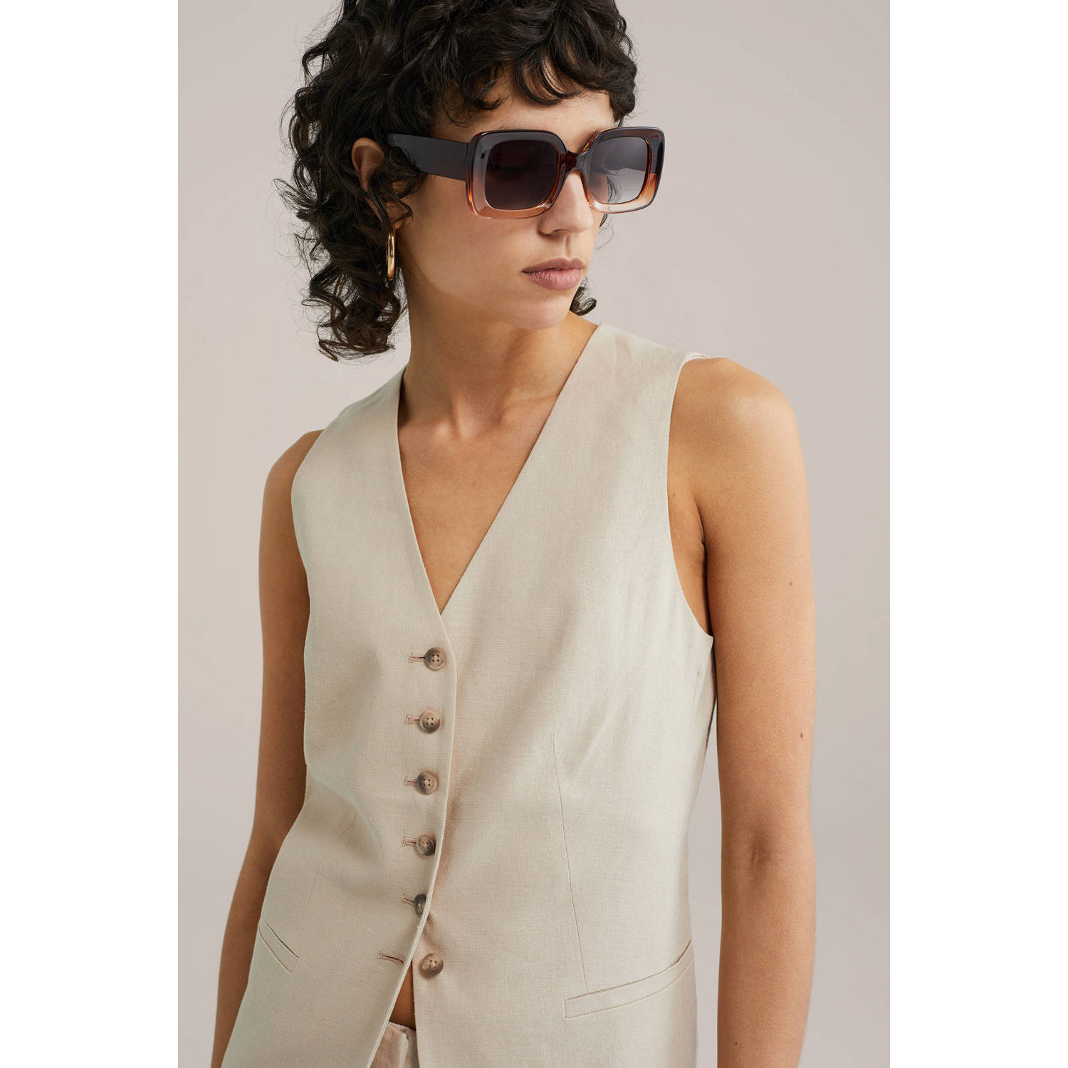 WE Fashion gilet beige