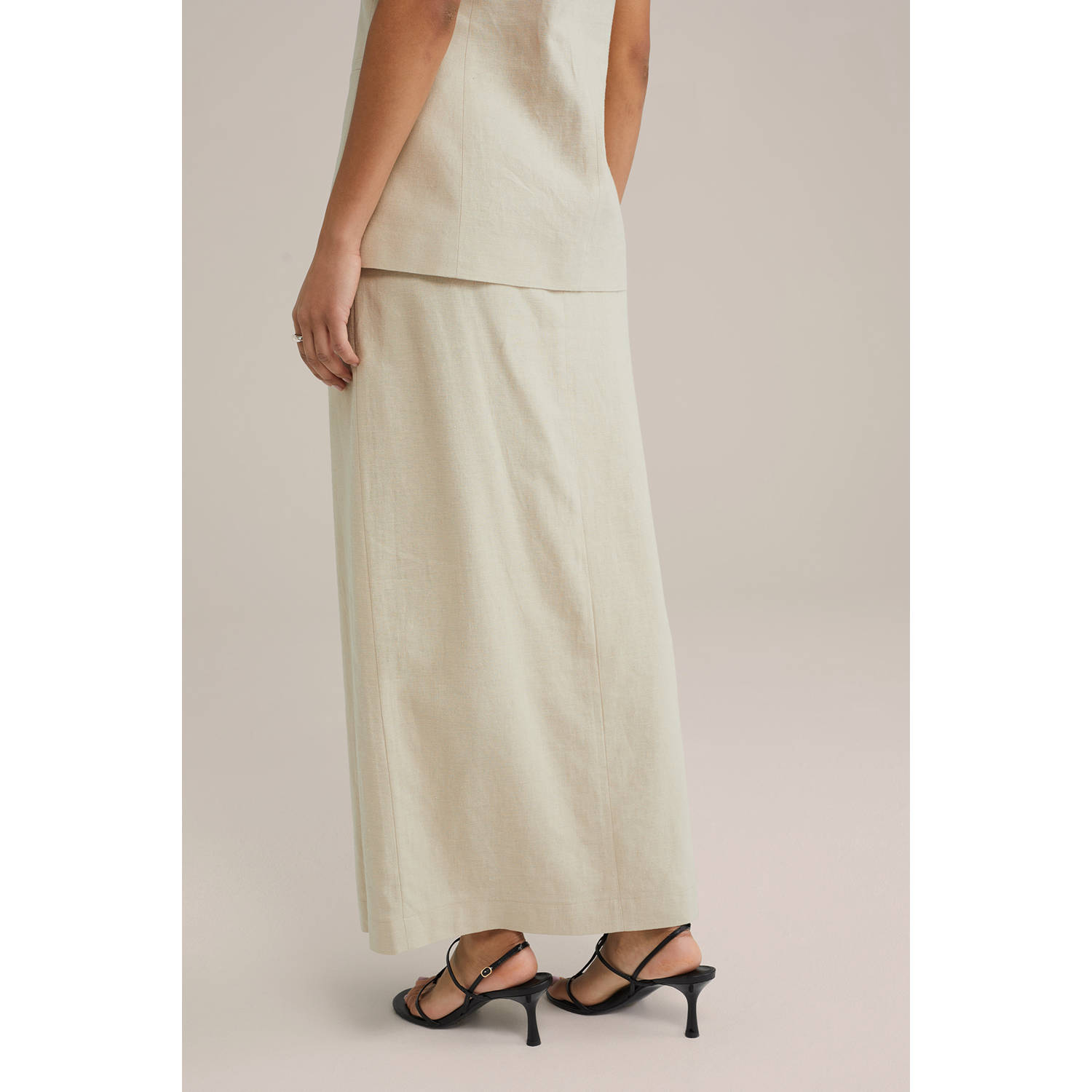 WE Fashion maxi rok beige