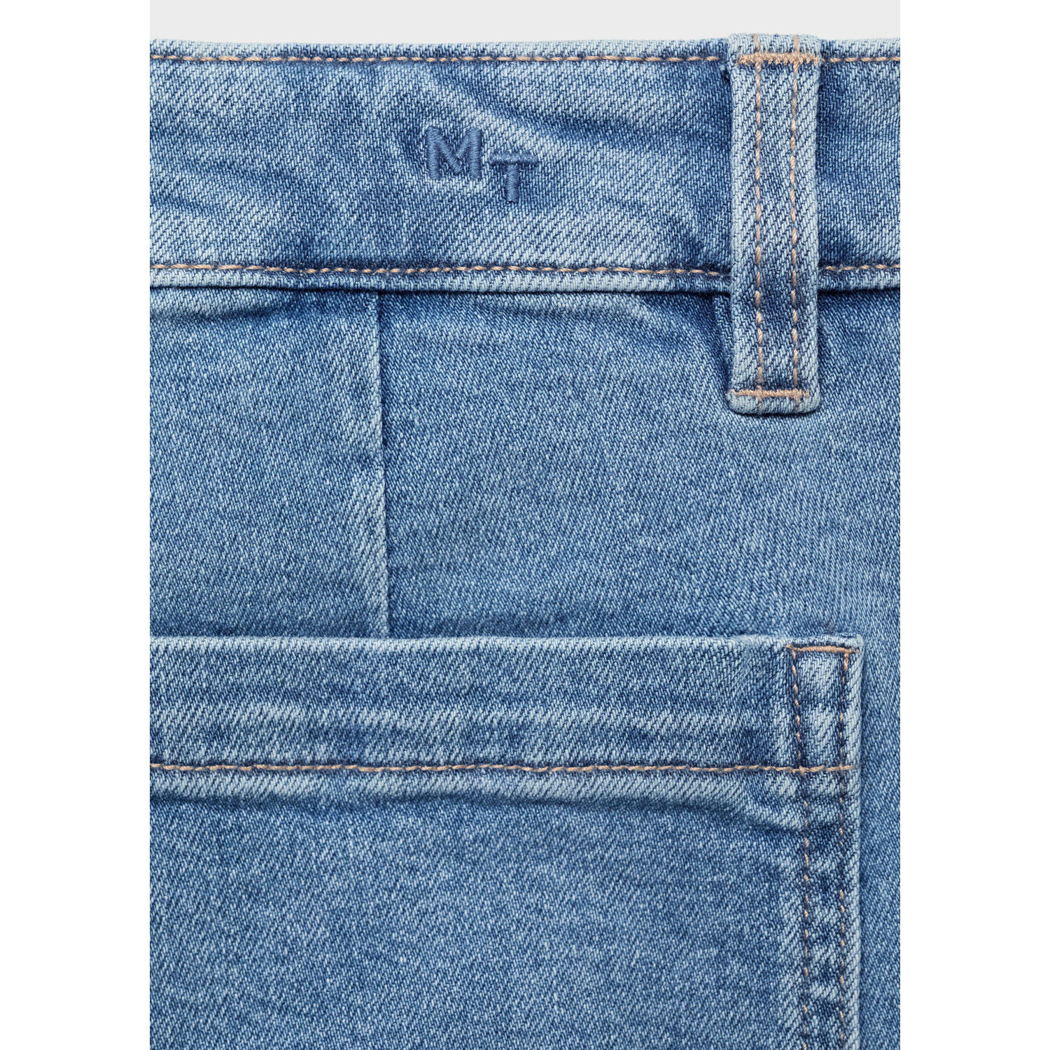 MANGO TEEN denim short medium blue denim
