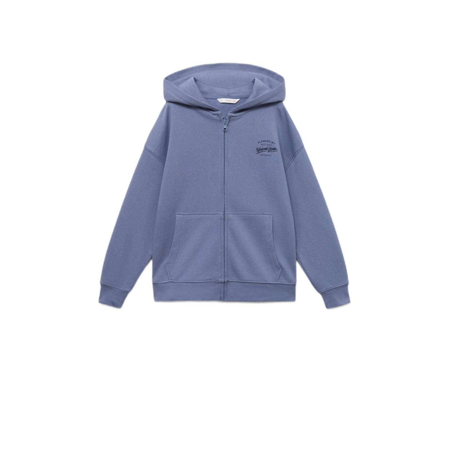 Mango Kids sweatvest blauw