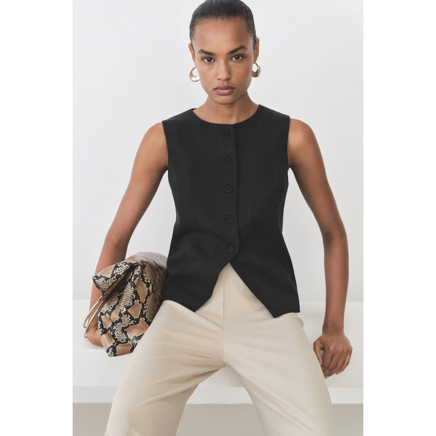 Mango top zwart