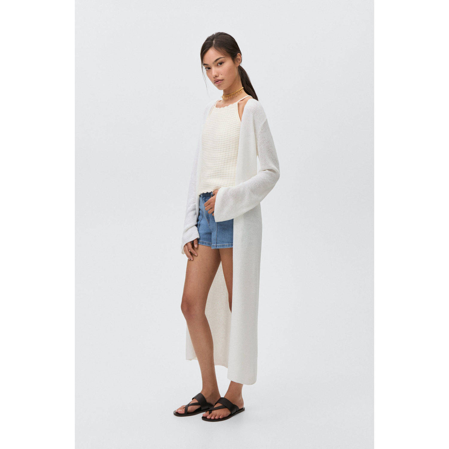 MANGO TEEN haltertop ecru