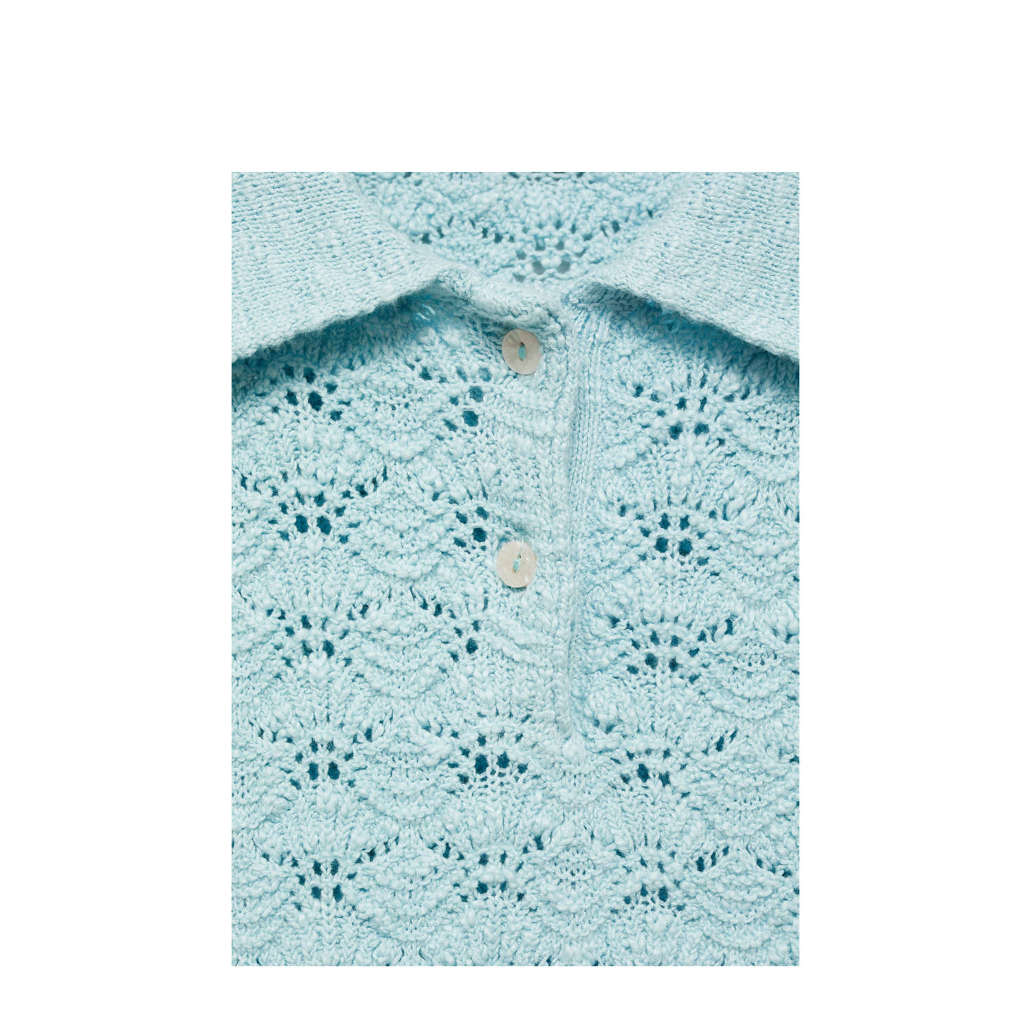 Mango top lichtblauw