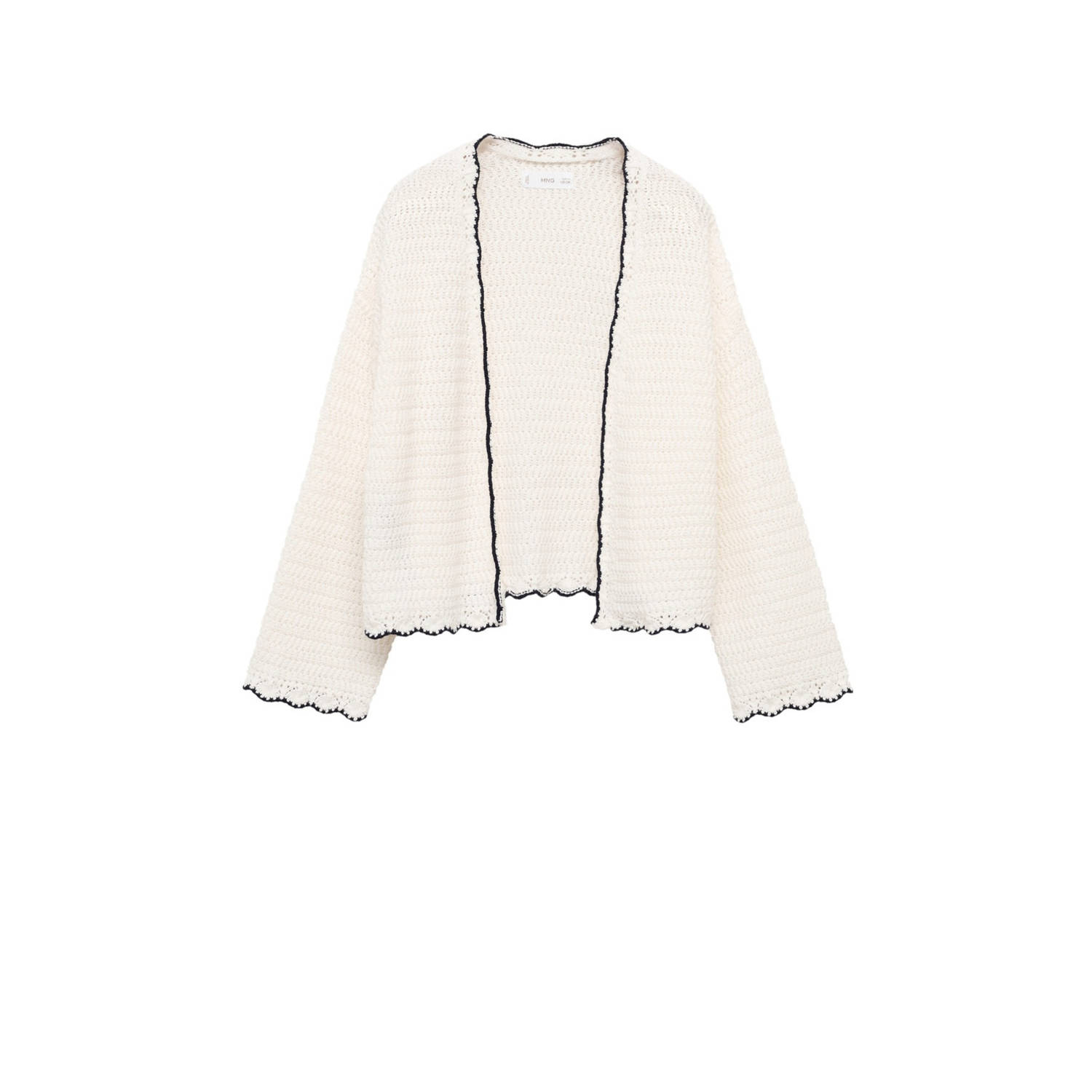 Mango Kids vest wit gebreid