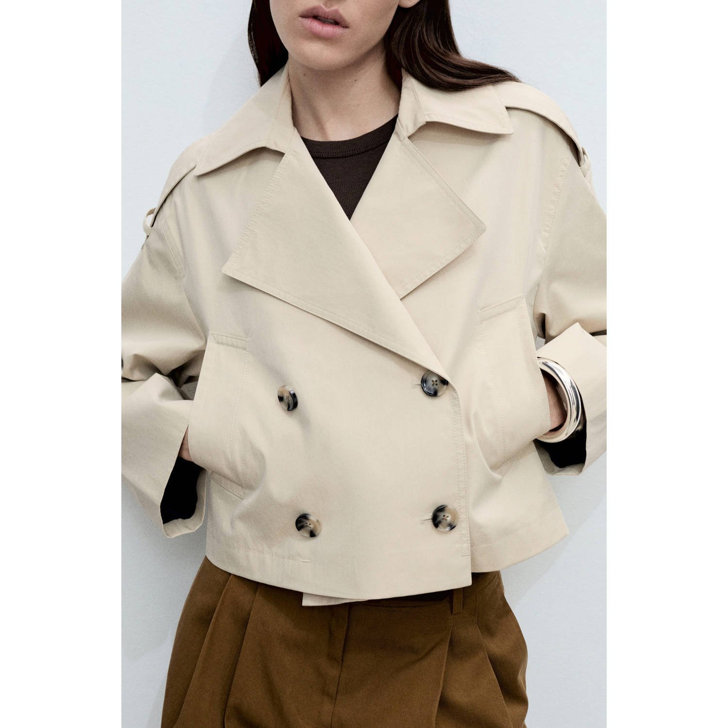 Mango trenchcoat zand