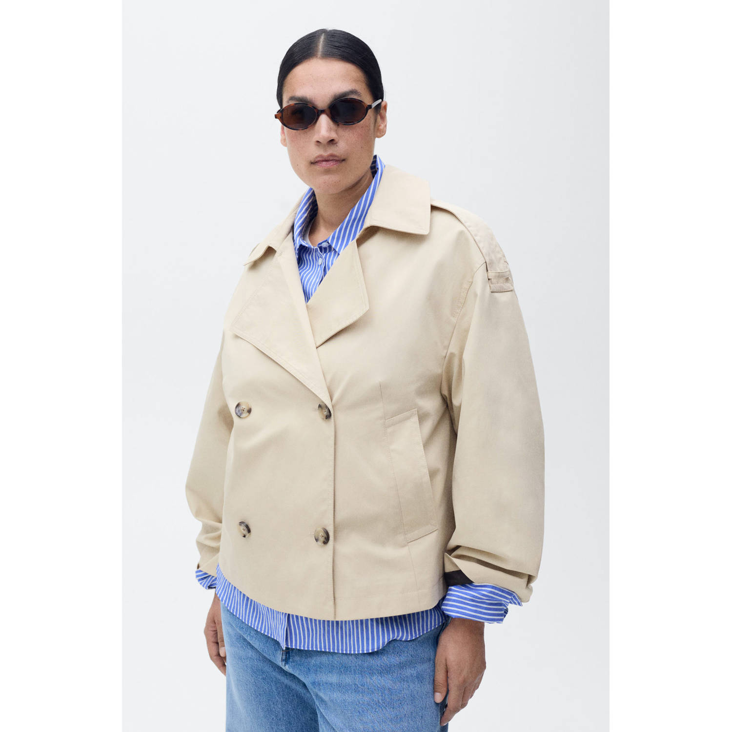 Mango trenchcoat zand