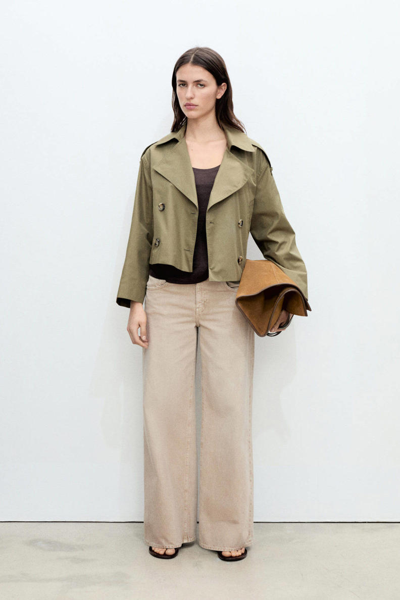 Trench-Coat Kaki Petite Taille Fille - Marque Little New Yorker - Veste Basic Over Fit - Neuf Étiqueté