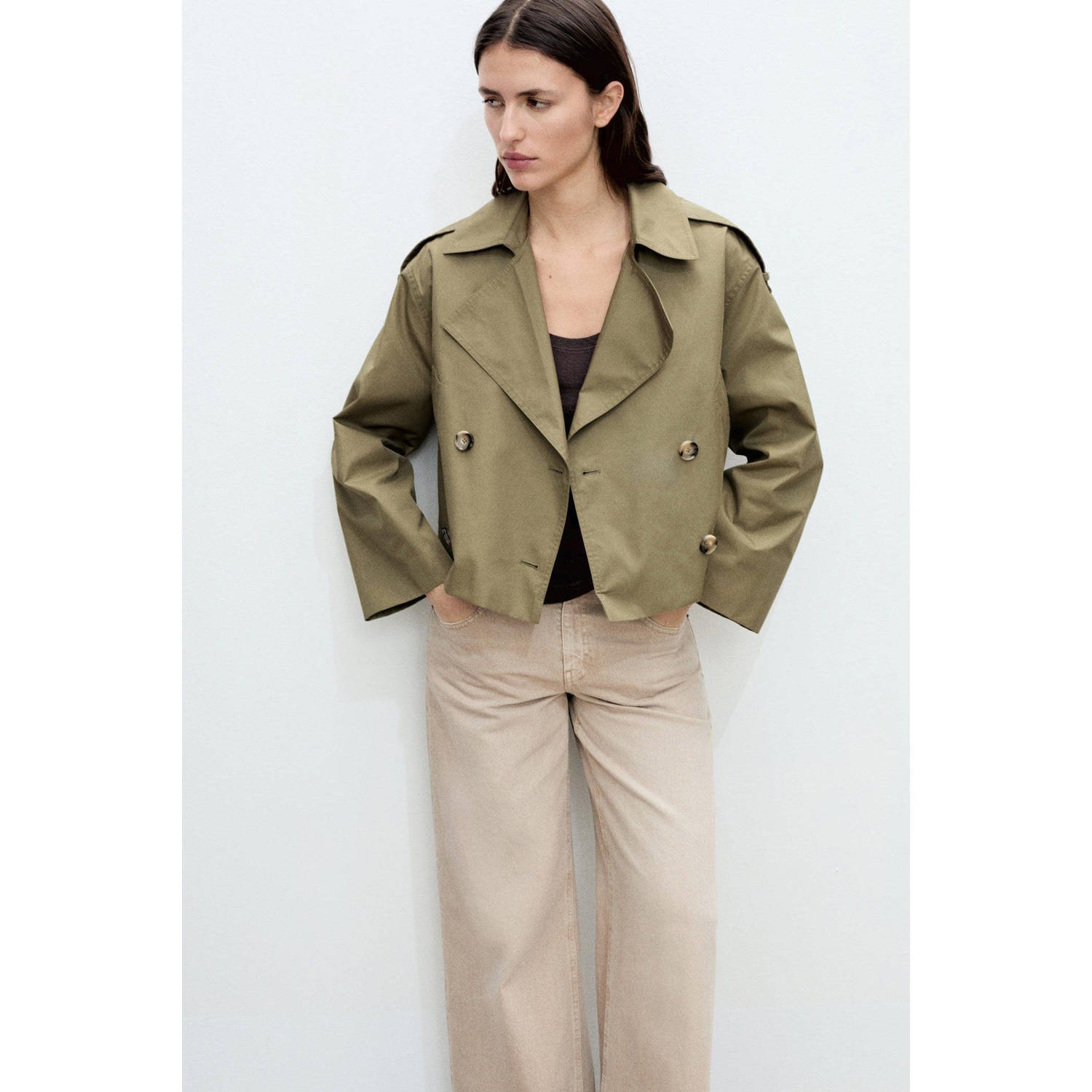 Mango trenchcoat kaki