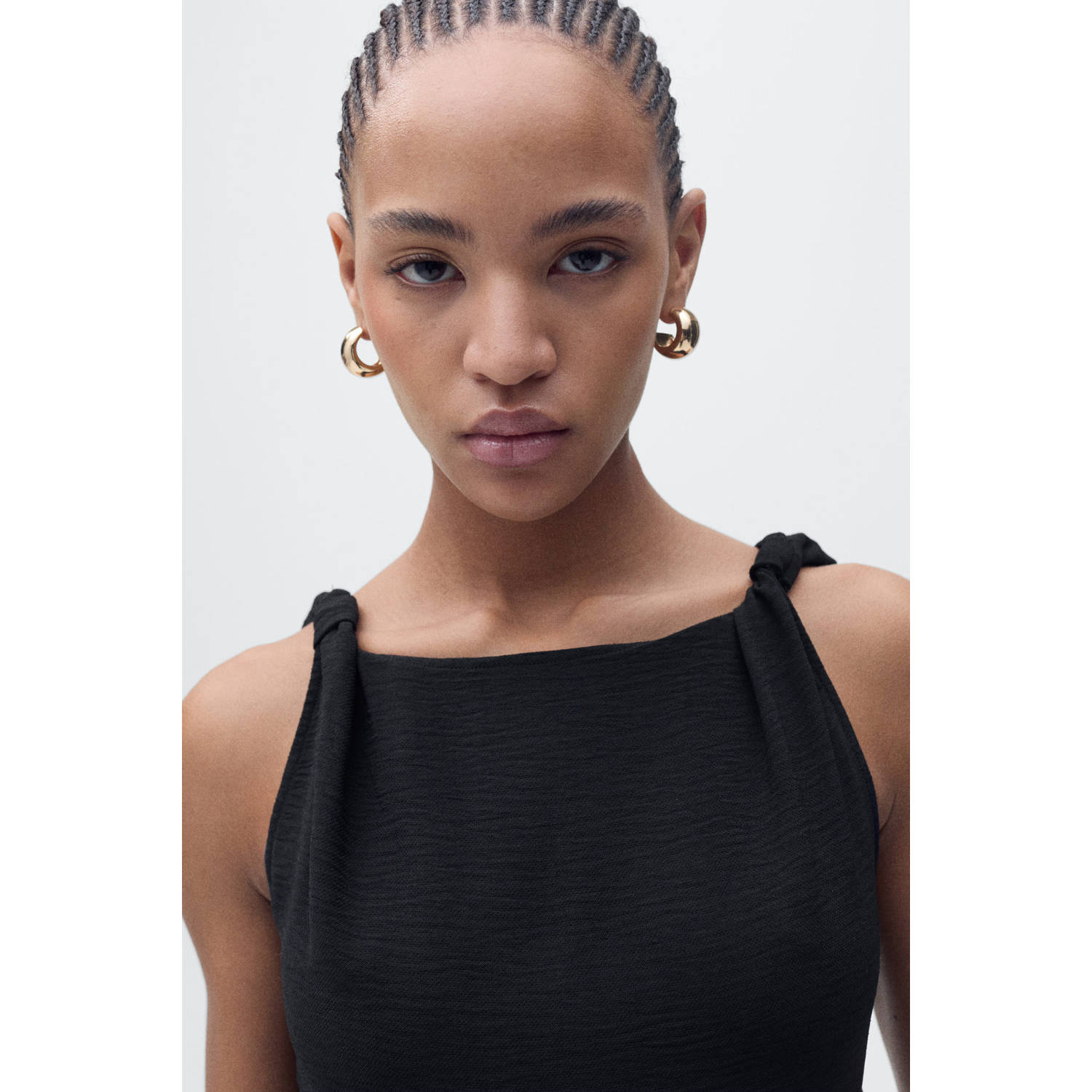 Mango midi jurk zwart