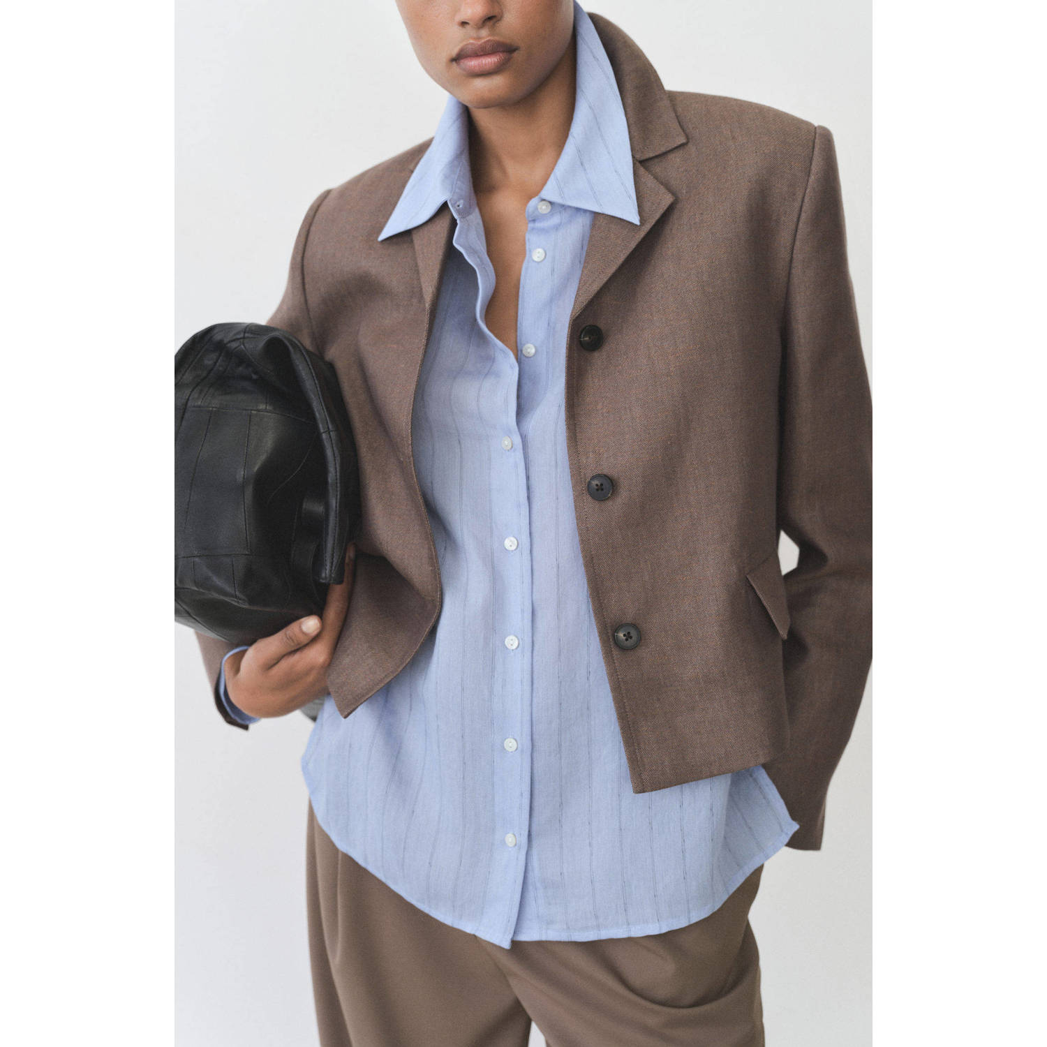 Mango blouse lichtblauw